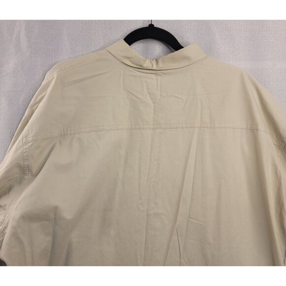 Chase Authentics Mens XXL Beige Button-Up Shirt Cotton Racing Nascar - Picture 5 of 9